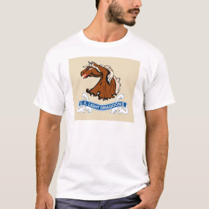 Ljusa T-tröja för hästdragonflagga T Shirt