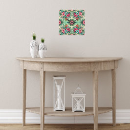 Ljusa Tropikernor Fyrkantig Klocka