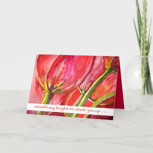 ljusa tulpaner kort