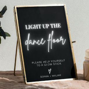 Ljusa upp Dance Golv   Glödstilstecken Poster