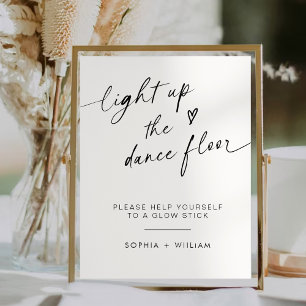 Ljusa upp Dance Golv   Glödstilstecken Poster