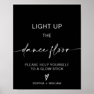 Ljusa upp Dance Golv   Glödstilstecken Poster