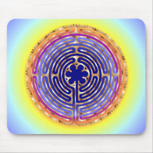 Ljusa vägar Mousepad för Chartres labyrintpärla Musmatta
