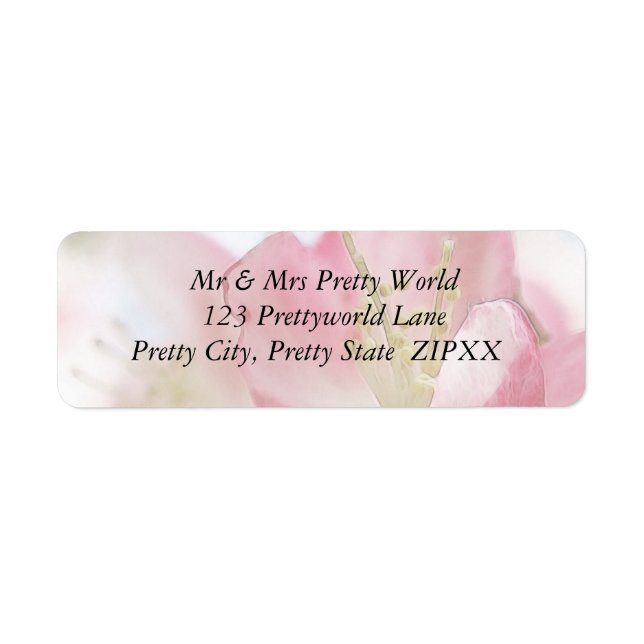 Ljusa vårApple blommar Returadress Etikett (Framsidan)