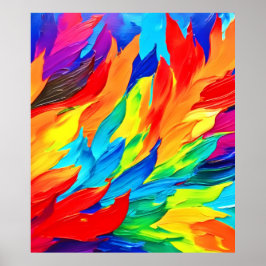 Ljusande abstrakt expressionism-målning poster