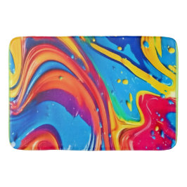 Ljusande Abstrakt Konst Badrumsmatta