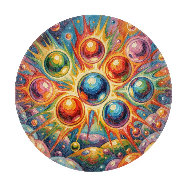 Ljusande Abstrakt Orb Radiant Vätska  (Framsidan)