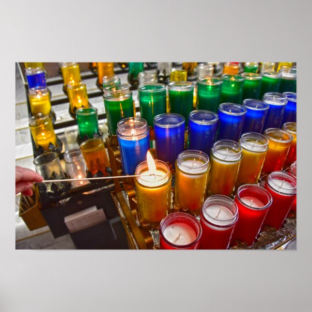 Ljusande av en votivljus poster (Framsidan)