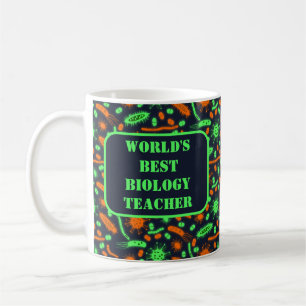Ljusande bakterier Mikroorganism giftig orange grö Kaffemugg