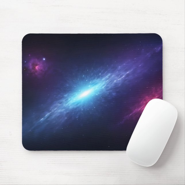 Ljusande Blå Supernova Rymdnebulosa Astronomi Musmatta (Med mus)