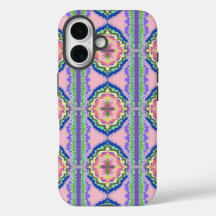 Ljusande blomkalejdoskop: Rosa & smaragdmandala
