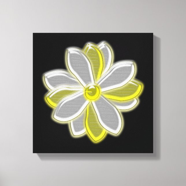 Ljusande Daisy Blomma Canvastryck (Framsida)