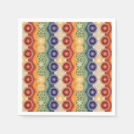 Ljusande Energichakra Mandala Design Mönster Konst Pappersservett