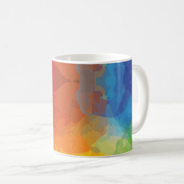 Ljusande färgexplosioner kaffemugg (Framsida höger)