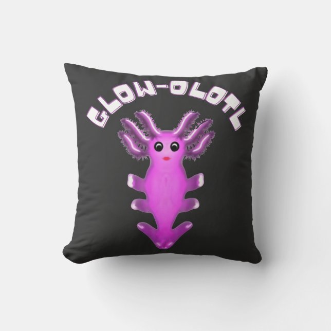 Ljusande Galax Axolotl Digital konst Kudde (Framsida)