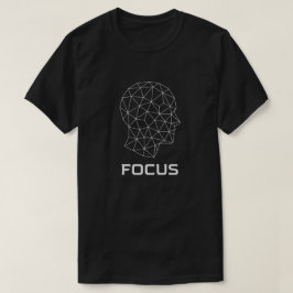 Ljusande Geometrisk Mentalitets Linjekonst T Shirt