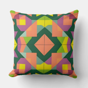 Ljusande geometriskt mönster kudde
