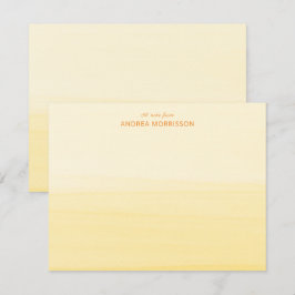 Ljusande Gult - Ombre-anteckningskort för vattenfä Anteckningskort