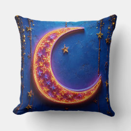 Ljusande halvmåne kudde