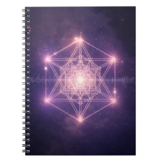 Ljusande Helig Geometri Kosmiskt Ljus Anteckningsbok