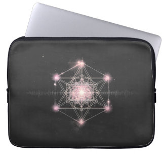 Ljusande Helig Geometri Kosmiskt Ljus Laptop Fodral