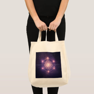 Ljusande Helig Geometri Kosmiskt Ljus Tygkasse