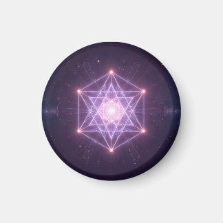 Ljusande Helig Geometri Stjärnmönster Magnet