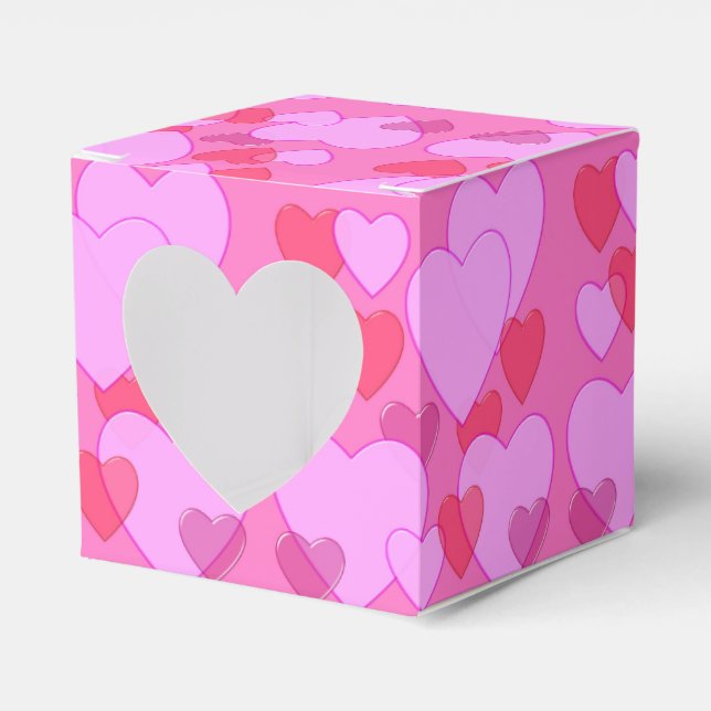 Ljusande hjärta Alla hjärtans dag bakgrund rosa Presentaskar (Framsidan Sidan)