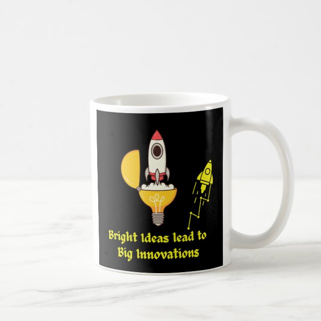 Ljusande idéer leder till stora innovationer kaffemugg (Höger)