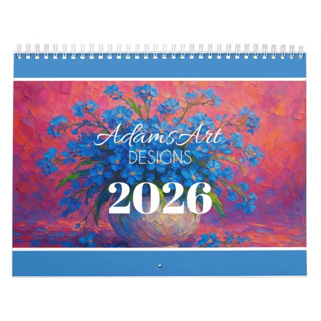 Ljusande Impressionistisk Blomma Kalender (Omslag)