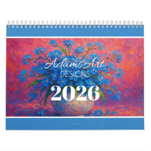 Ljusande Impressionistisk Blomma Kalender