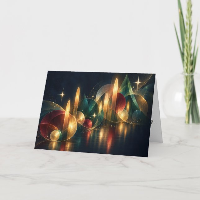 Ljusande jul symfoni helgkort (Framsida)