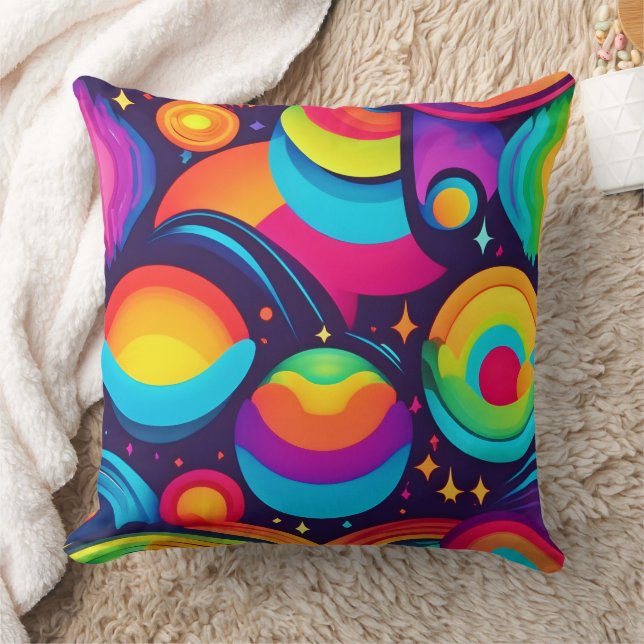 Ljusande Kosmisk Kalejdoskop Kudde (Filt)