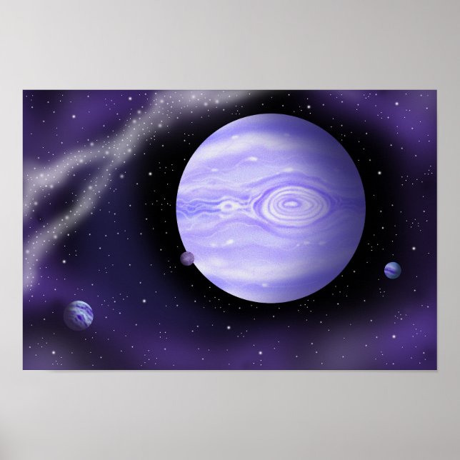 Ljusande lila planet. poster (Framsidan)