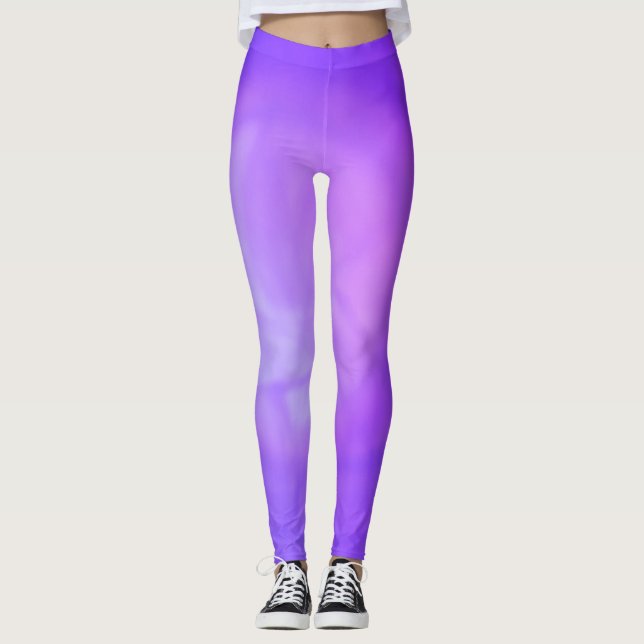 Ljusande magiskt violett leggings (Framsida)