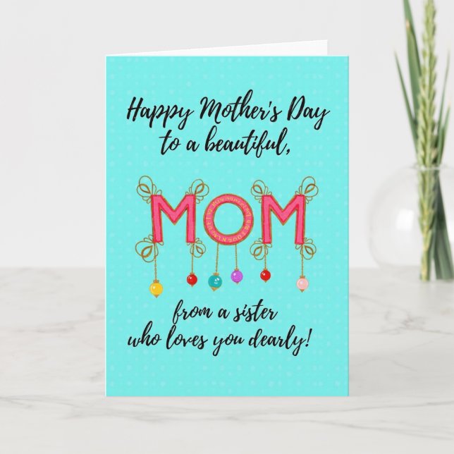 Ljusande Mamma Morsdags Kort (Framsida)