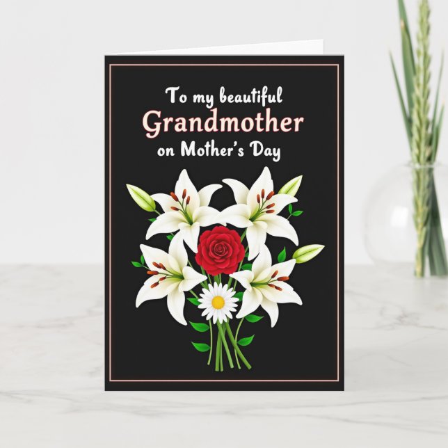 Ljusande Mormor Morsdagskort Kort (Framsida)