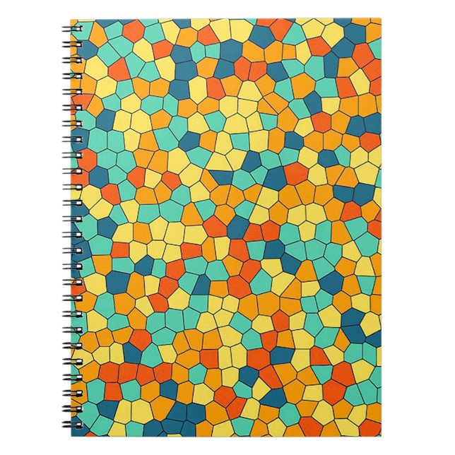Ljusande mosaikmönster anteckningsbok (Framsidan)