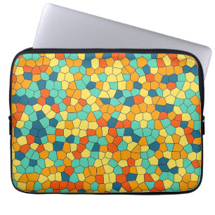 Ljusande mosaikmönster laptop fodral