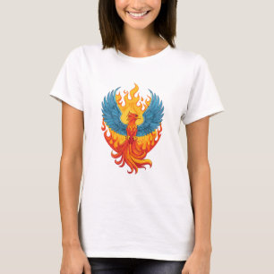 Ljusande mytologisk Fantasy Fenixfågel T Shirt