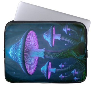 Ljusande Neo-Deco Bioluminescerande Natur Cyberpun Laptop Fodral