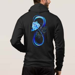 Ljusande oändlighet med blå ros t shirt