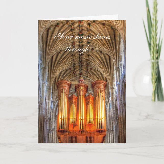 Ljusande orgel tackkort (Framsida)