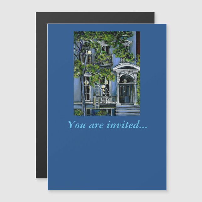 Ljusande sfärer inifrån magnetisk inbjudningskort (Fram/baksida)