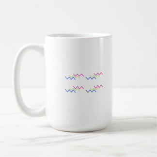 Ljusande sicksack-energimönster kaffemugg