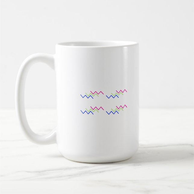 Ljusande sicksack-energimönster  kaffemugg (Vänster)