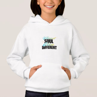 Ljusande själ, lys annorlunda tjej hoodie t shirt