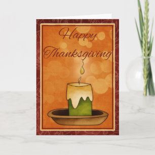 Ljusande Smutsigt Ljus Glad Thanksgiving-kort Helgkort