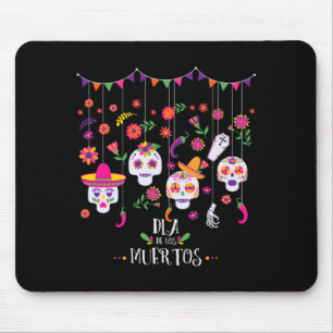 Ljusande socker Calavera-döskallar Dag för regerin Musmatta