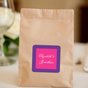 Ljusande soluppgång Minimalistisk mixande bröllop Fyrkantigt Klistermärke